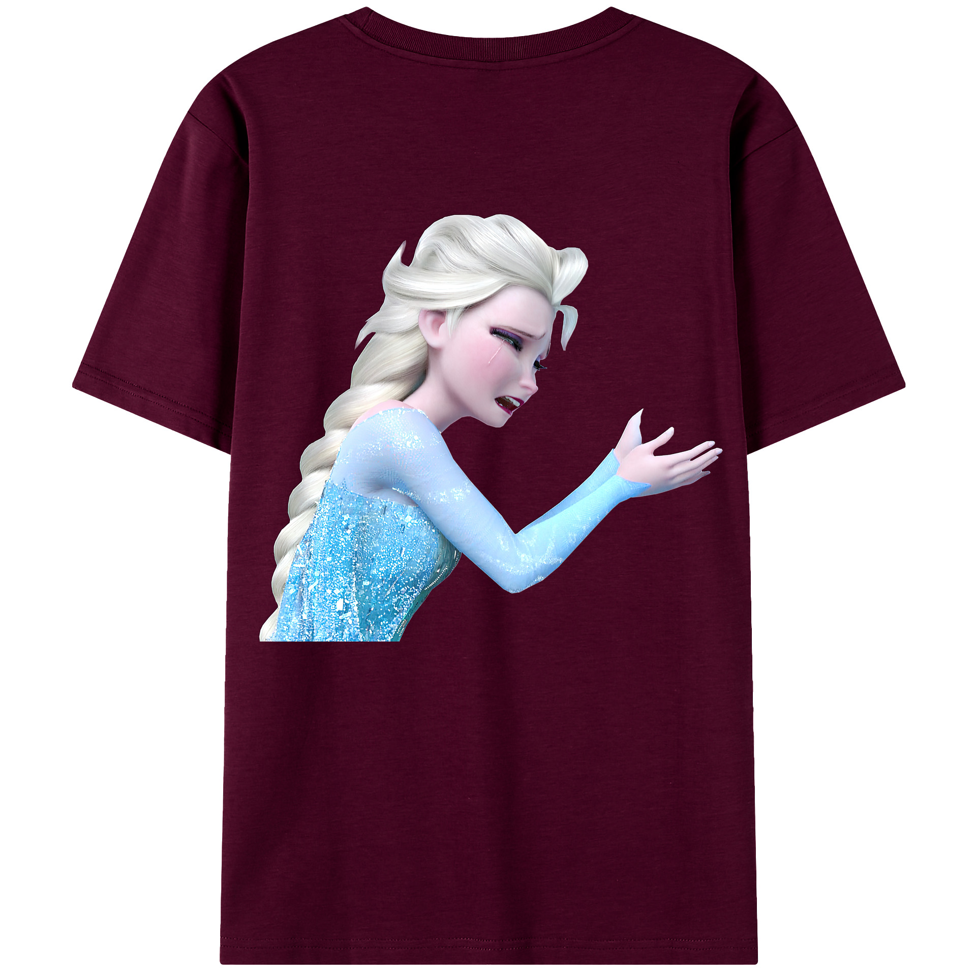 （画像用） アナと雪の女王 アンナ エルサ Frozen Anna Elsa レディース半袖Tシャツ(バックプリント)